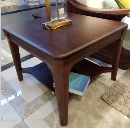 Volle festes Holz-Quadrat-Seiten-Tabelle Uruguays Rose mit rundem Rand