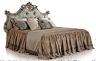 French Style Bedroom Furniture / 1.8 * 2.0 Meter French King Size Bed
