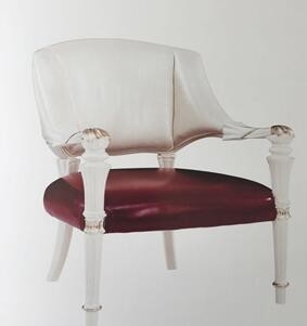 Klassisches französisches Möbel-Freizeit-Stuhl-Hauptleder, das festes Holz-Rahmen setzt