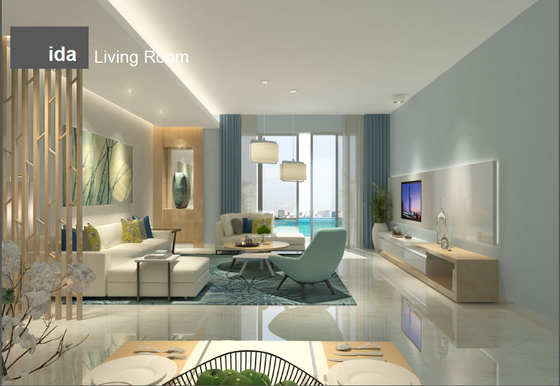 Hotel-maßgeschneiderter Möbel Fernseheinheits-Sofa-Couchtisch Soems Spring Hill Bahrain