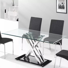 Stylish 8mm Clear Tempered Glass Table For Home Furnishing